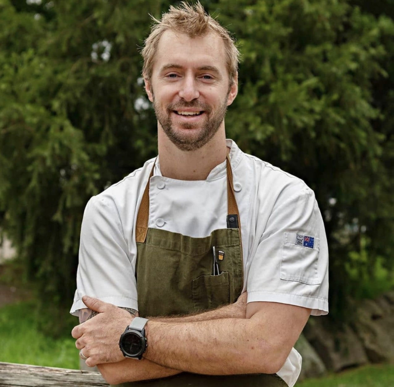 Portrait of chef Nick Gardner in his apron